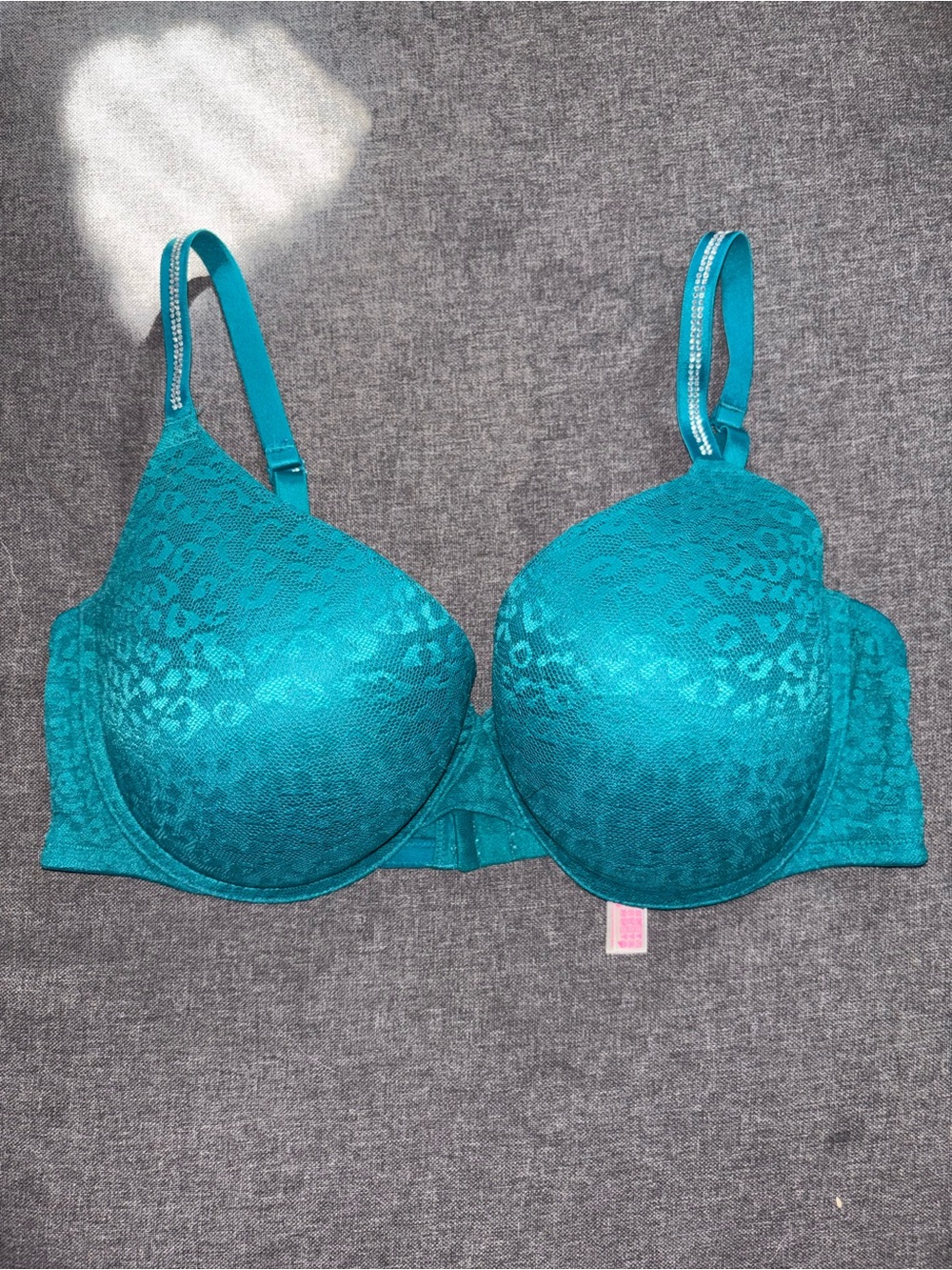 PINK Victoria's Secret Teal Lace T-Shirt Bra